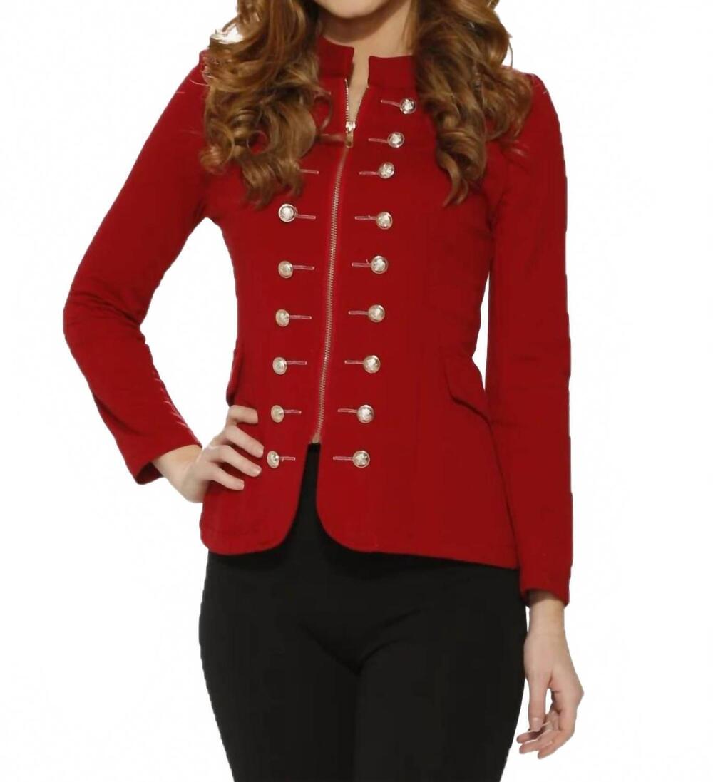 NEW HEARTS & ROSES casual zipper jacket in red